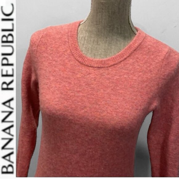Banana Republic Pink Filpucci Fine Italian Yarn Knit Sweater Size small - Picture 1 of 12